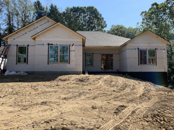 custom home front exterior