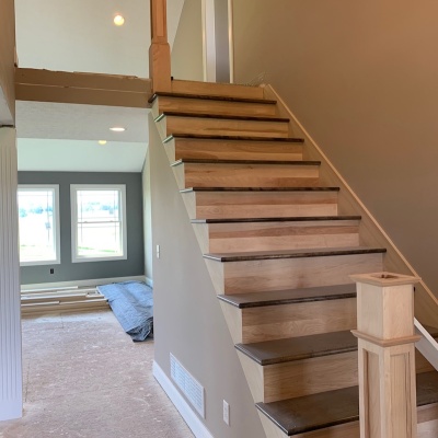 wood stairs progress 